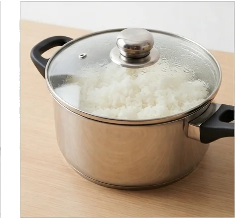 Cozimento na panela comum: proporção de água e controle de fogo