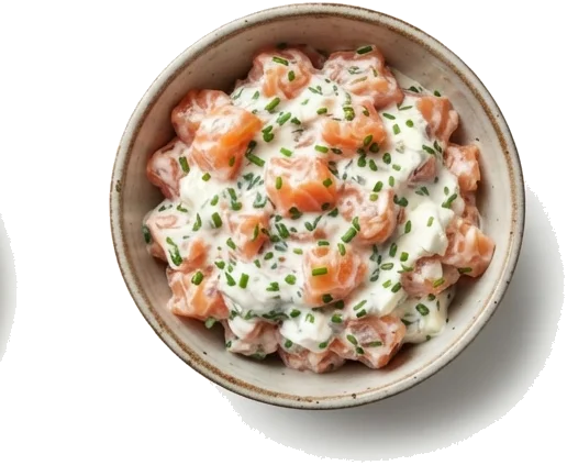 Preparo do Recheio: Salmão e Cream Cheese